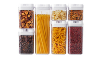 Ensemble de boîtes de rangement pour réfrigérateur avec logo personnalisé, accessoires de rangement en plastique de qualité alimentaire sans BPA, boîtes de rangement hermétiques pour la cuisine