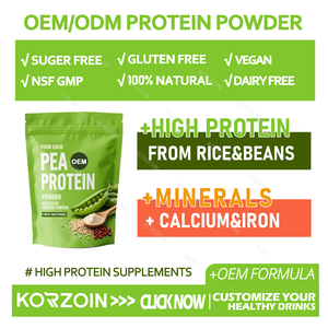 中国メーカーOEMカスタムロゴビーガンハイプロテインパウダー植物ベース加水分解クリア米エンドウ豆タンパク質分離サプリメント - Product Image 2