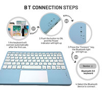 Nouveau clavier sans fil ergonomique portable rechargeable avec pavé tactile BT 5.0, logo personnalisé, ultra-mince, à commutateurs à ciseaux, ambidextre pour