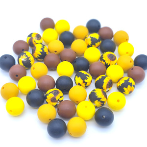 Muestra Gratuita de Cuentas de Silicona de Grado Alimenticio No Tóxicas de 20 mm y 30 mm, Forma de Flor de Margarita para Masticar para Bebés, Cuentas Multicolores para Hacer Bolígrafos - Product Image 3