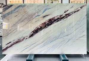 Dalle de marbre blanc <span class=keywords><strong>Cartier</strong></span> pour mur d'accentuation de luxe et plan de travail de cuisine - Product Image 3