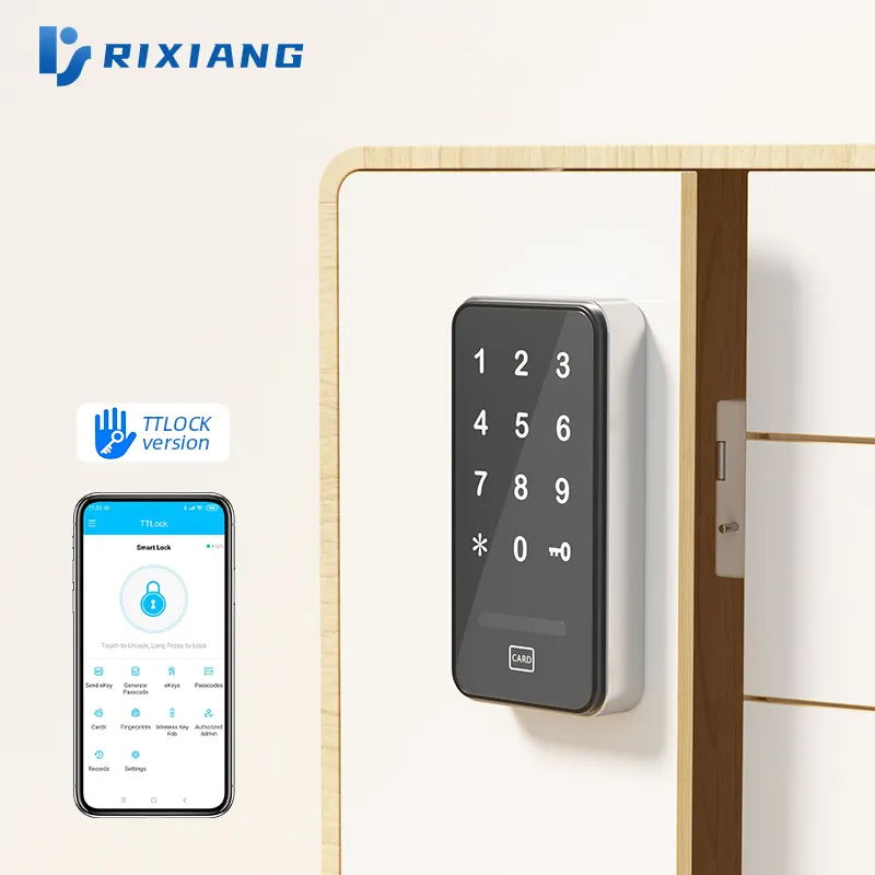 Smart Ble App Kast Lock Zinklegering Metalen Kast Digitale Locker Kabel Slot Vingerafdruk Zak Combinatie & Card Sloten