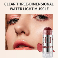 Stick de blush crème OEM ODM, waterproof, longue tenue, fini mat, illuminateur multi-usages, stick de maquillage, couleur et logo personnalisés, fabricant