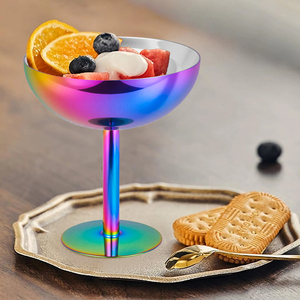 200ml Kem Bát tái sử dụng Sundae thép không gỉ Ice Cream Cup cho món tráng miệng đông lạnh sữa chua Ice Cream sinh nhật đảng trang trí - Product Image 1