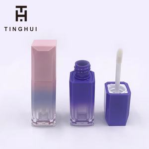 Tubes de gloss à lèvres carrés à dégradé de couleur 5 ml, contenants cosmétiques en plastique avec bouchon à vis, flacon de rouge à lèvres - Product Image 1