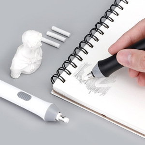 Kit <span class=keywords><strong>de</strong></span> borrador eléctrico con 20 recambios, borrador automático que funciona con pilas para dibujo artístico, dibujo a lápiz, papelería para estudiantes, venta al por mayor - Product Image 5