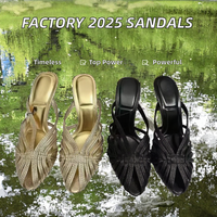 Sandales à talon épais YESTEEM Factory Z pour femme, sexy et élégantes, à bride cheville, bout fermé, pour l'été et les loisirs en extérieur