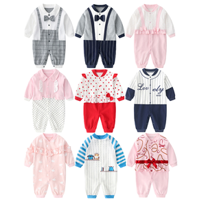 Traje de algodón de manga larga para gatear de bebé para primavera otoño 0-1 año de edad ropa de recién nacido estilo Casual mono mameluco de tela de punto - Product Image 6