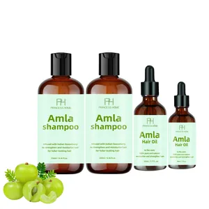 Private Label Hair Care Products Adults Moisturize Nourish Curly Hair Care Organic Amla Oil Shampoo And Conditioner Set