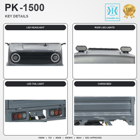 Mini camion électrique PK-1500 72V 1500W, certificat EEC, autonomie de 80 km, capacité de charge utile de 639 kg, batterie au plomb-acide 58AH, vitesse maximale de 40 km/h