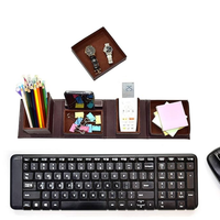 Organisateur de bureau boîtes de rangement en cuir PU bureau pliable organisation de bureau boîte de rangement