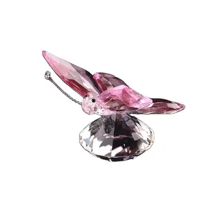 2023 Wholesale Colorful Crystal Glass Butterfly Figurines decoration for Wedding Favors and Homeware