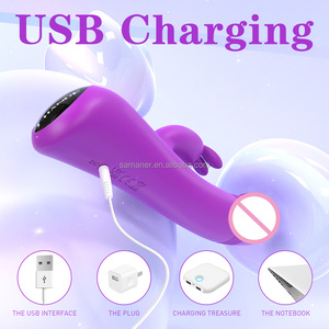 Vibratore Rabbit <span class=keywords><strong>Sexy</strong></span> per Donne, Massaggiatore Clitorideo e del Punto G, Giocattolo Sessuale per il Corpo e il Seno, Vibratore Clitorideo, Masturbatore - Product Image 4