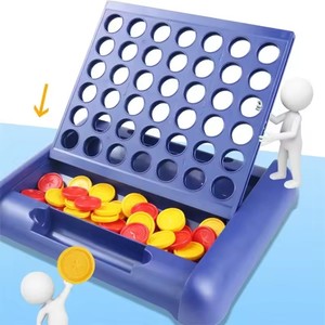 Jeu de société pliable Connect 4 en ligne, jeu de société classique, jeu familial, jouet éducatif précoce, puzzle pour enfants, entraînement à la réflexion, cadeaux - Product Image 2