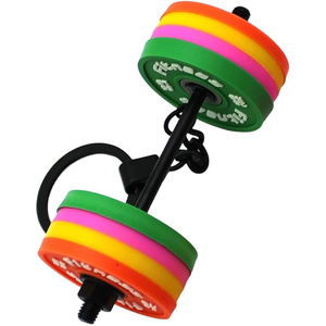 Lote de llaveros de silicona personalizados con discos de pesas de colores, motivación para el entrenamiento, marca personalizada, regalos de fitness al por mayor - Product Image 1