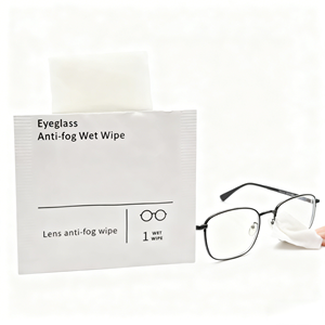 Lingettes désinfectantes individuelles portables pour lunettes, anti-buée, lingettes humides pour lentilles, lingettes pour écran de téléphone portable - Product Image 1