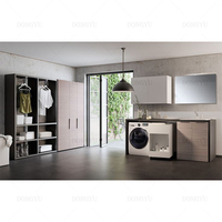 Ventes directes Armoire à linge multifonctionnelle autoportante et étanche de haute qualité Armoire pour évier avec machine à laver