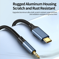 Câbles audio USB Type C avec puce E-mark et prise jack 3,5 mm TRS