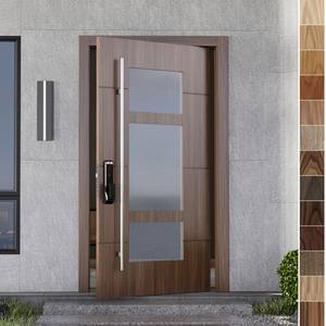 Porte extérieure pivotante en bois de luxe 32x80 pour villa anglaise, porte d'entrée moderne pour maison - Product Image 3