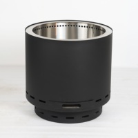 Brasero de camping et de jardin personnalisé, foyer sans fumée de 19 pouces, brasero double face pour bois
