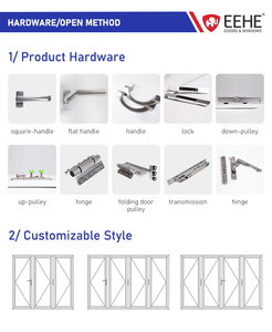 نوافذ أكورديون من الألمنيوم من EEHE، نوافذ زجاجية قابلة للطي للاستخدام في الشرفات - Product Image 5