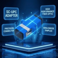 Adaptor Serat Optik Mode SC Simplex OS2 Presisi Tinggi Diameter Cladding 3.0mm Selubung Keramik Zirkonia Jaringan FTTH