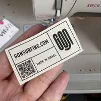 Étiquettes de soin pliées en coton de luxe lavables, imprimées en sérigraphie, personnalisées, pour vêtements d'enfants, avec logo et texte, pour usage textile