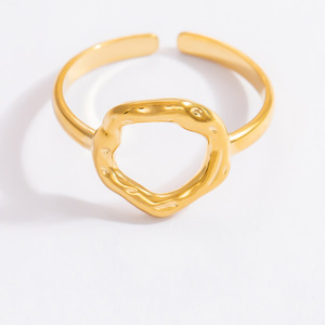 Geometric Irregular <b>Open</b> <b>Rings</b> For Women Stainless Steel Colorfast European Style Fashion Jewelry Gift - Product Image 5