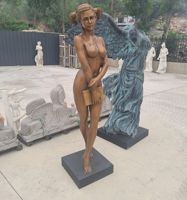 Statue de fille nue en bronze grandeur nature Statue de femme nue en bronze à vendre