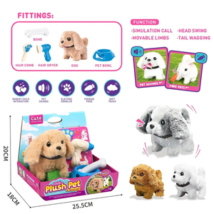 Jouet en peluche interactif intelligent pour la marche du chiot jouet animé électrique tête mobile bouche ouverte queue remuante anniversaire des enfants - Product Image 2