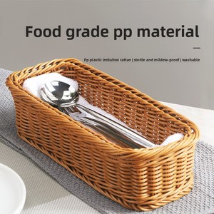 Caja de Almacenamiento de Plástico Moderna y Minimalista para Palillos, Cuchara, Cuchillo y Tenedor, con Drenaje, para Vajilla de Restaurante, Uso Comercial - Product Image 4