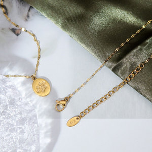 Custom Cute 316L Stainless Steel 14k 18k Gold Plated Cat Paw Fashion Pendant Jewelry Necklace for Women wholesale - Product Image 3