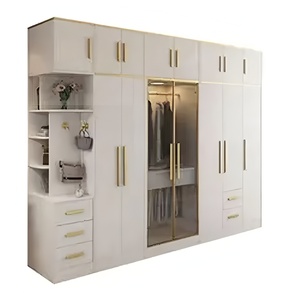 木制衣柜橱柜衣柜衣柜抽屉卧室收纳器大壁橱 - Product Image 1