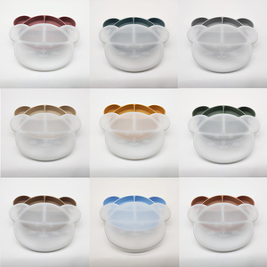 Baby Suction Silicone Dishware Set Cartoon Animal Shape Plate and Bowl BPA Free Non Toxic Heat Resistant Dish for Kids - Product Image 3