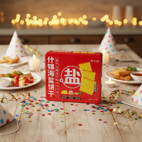 JH Luxuriant élégant Rectangle métal boîte de conserve couleur rouge pour cadeau Biscuits biscuits chewing-gum pain lait Sandwich stockage