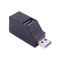 Extenseur USB Portable noir 3 ports USB 3.0 Hub répartiteur USB pour ordinateur portable voiture Mac Pro iMac