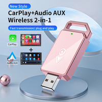 Adaptateur sans fil CarPlay et Android Auto 2-en-1 Convertir le dongle filaire en sans fil avec une connexion stable de 5Ghz pour IOS 10 + Android