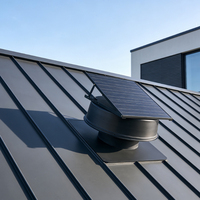 Ventilateur de toit pour grenier écologique 40W 12'' en acier galvanisé et alliage d'aluminium, résistant à la rouille, solaire, électrique, OEM