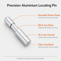 Pin Poros Bertingkat CNC 16.5mm Kepala Cembung Dowel Penentu Posisi untuk Perakitan Jig Fixture Peralatan Otomasi