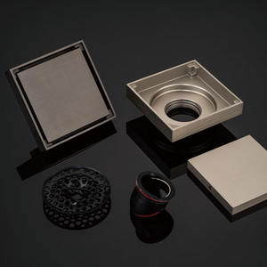 Grilles de drain décoratives chromées pour salle de bain d'hôtel, drain de sol dissimulé en acier inoxydable 304, forme carrée, garantie 5 ans - Product Image 3