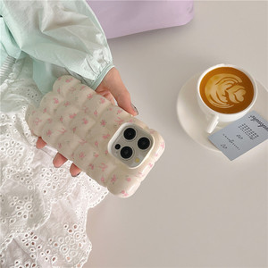 Funda de <span class=keywords><strong>Teléfono</strong></span> con Flores Rosadas de Lujo para iPhone 15 Pro 14 Pro Max 13 12 Mini, Elegante, Material de PC, Brillante - Product Image 4