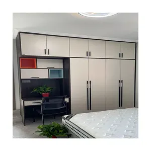 Ahşap ucuz laminat tasarımları Modern yatak odası takımı saklama dolabı dolap