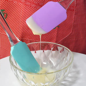 उच्च गुणवत्ता 3 पीसी स्पष्ट प्लास्टिक हैंडल सिलिकॉन केक पाउडर मिश्रण के लिए बेकिंग उपकरण - Product Image 4