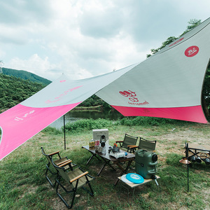 Canopy <b>Tent</b> Outdoor Camping Beach Travel Park Coated Sunshade Butterfly Pavilion <b>Hexagonal</b> Curtain Full Set Waterproof - Product Image 1