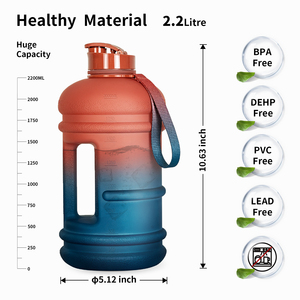2,2 Liter motivierende Wasserspüle mit Bürstenband Hangsport-Wasserspüle BPA-frei anti-rutsch auslaufsicher für Outdoor - Product Image 6