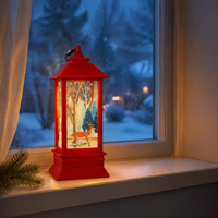 Lanterne LED de Noël OEM, lanterne suspendue, impression personnalisée, design de scène lumineuse, batterie, décoration pour les fêtes, la maison, les mariages, cadeau