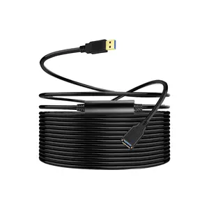 Cable usb negro de 8m, macho a hembra 3,0, con IC GL3523, disponible