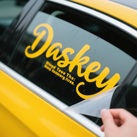 Autocollants en vinyle personnalisés pour logo d'entreprise, autocollants en PVC imperméables pour vitres et pare-chocs de voiture
