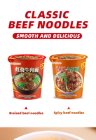 Chinese Spicy Beef for Korean Version Halal Nutritious Wheat Flour Instant Food Fried 24 Cups 62g Bulk Packed
