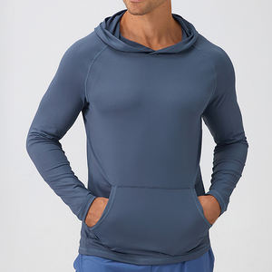 Sudadera Deportiva Personalizable con Logotipo, Color Sólido, para Hombre, Otoño Invierno, Absorbe la Humedad, Corte Holgado, para Gimnasio, Running, Entrenamiento, Manga Larga - Product Image 4